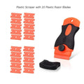 100 Pcs Plastic Scraper Razor Blades Auto Decals Stickers Remover No Scratch