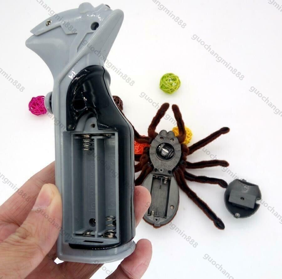 RC Tarantula Plush Spider Scary Prank Toy Infrared Remote Control for Children