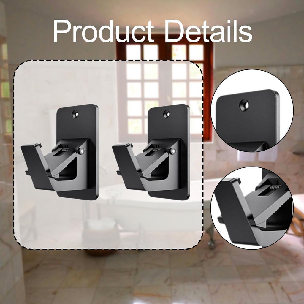 2Pcs Curtain Rod Brackets Holder Garage Living Room Bathroom Drapery