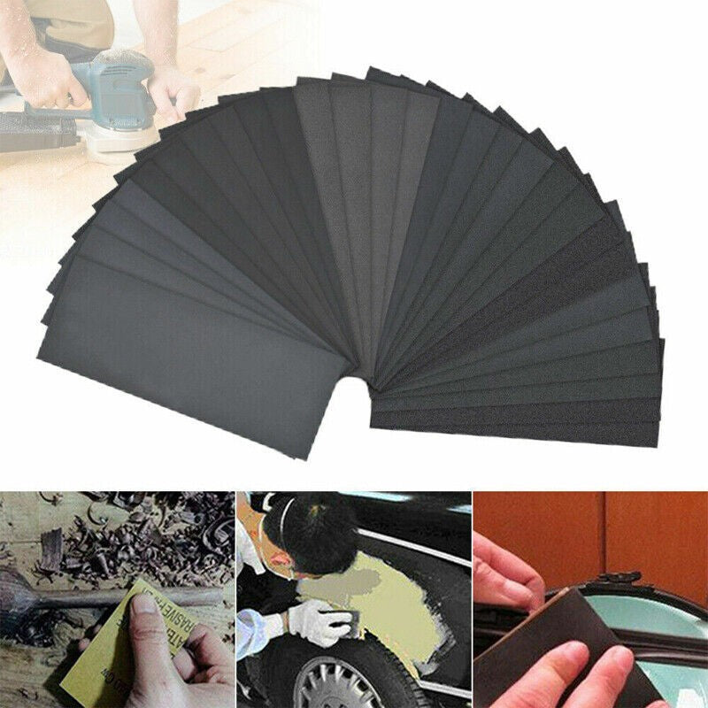 UK 81Pcs Assorted Sanding Wet and Dry Waterproof Sandpaper Sander Paper Tool