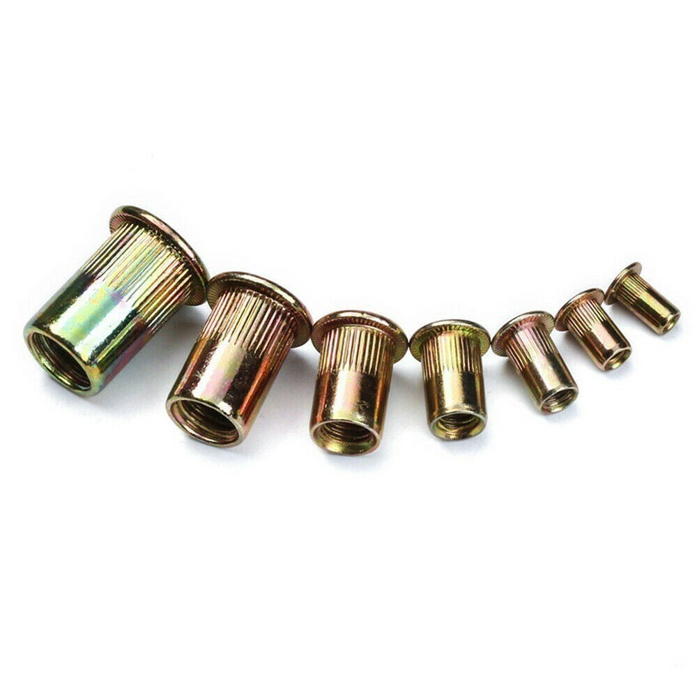 150Pcs Set Rivet Nut Kit Mixed Zinc Steel Rivnut Insert Nutsert Threaded M3-M10