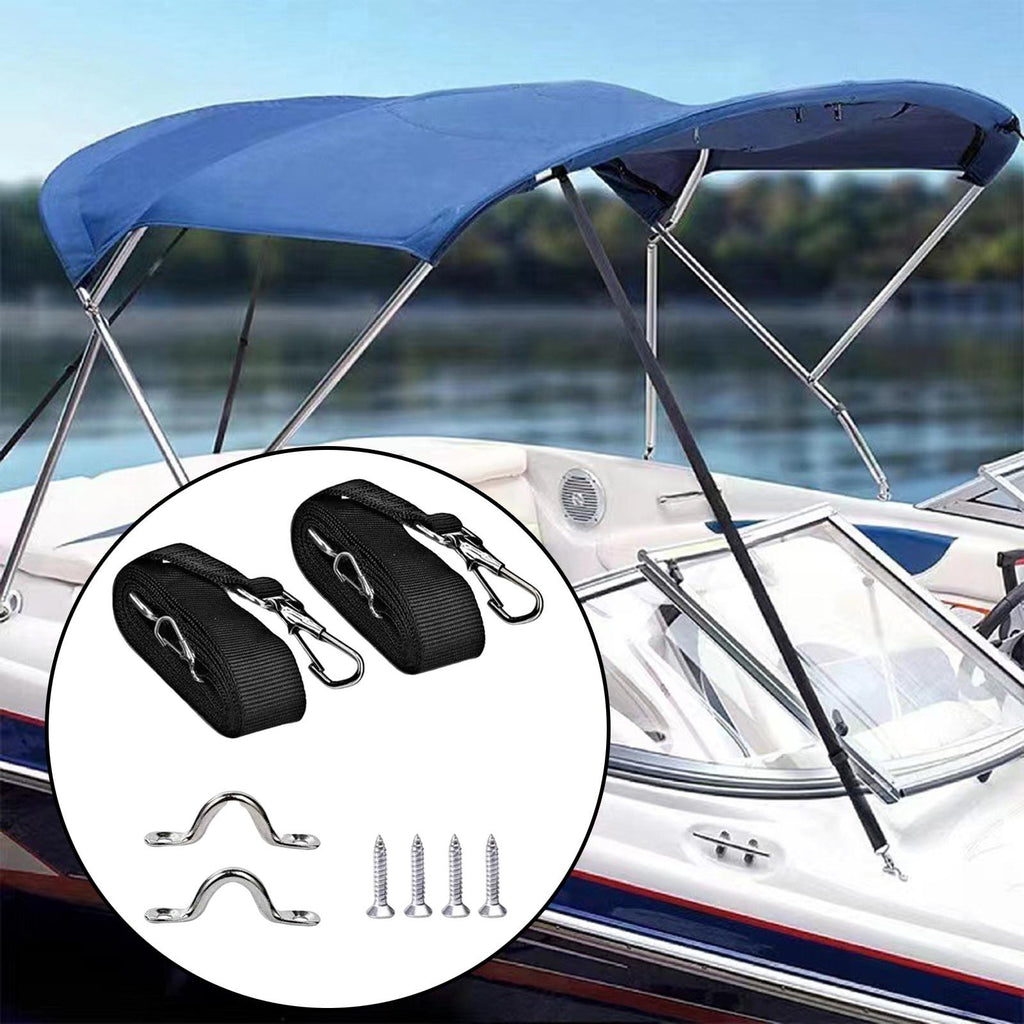 2x Adjustable Bimini Top Straps Marine Top Straps Tie Down Webbing Straps