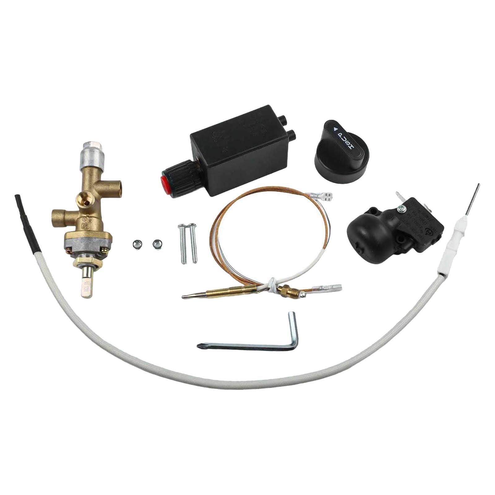 7pcs Patio Gas Heater Replacement Parts Safety Kit Brass Valve Thermocouple