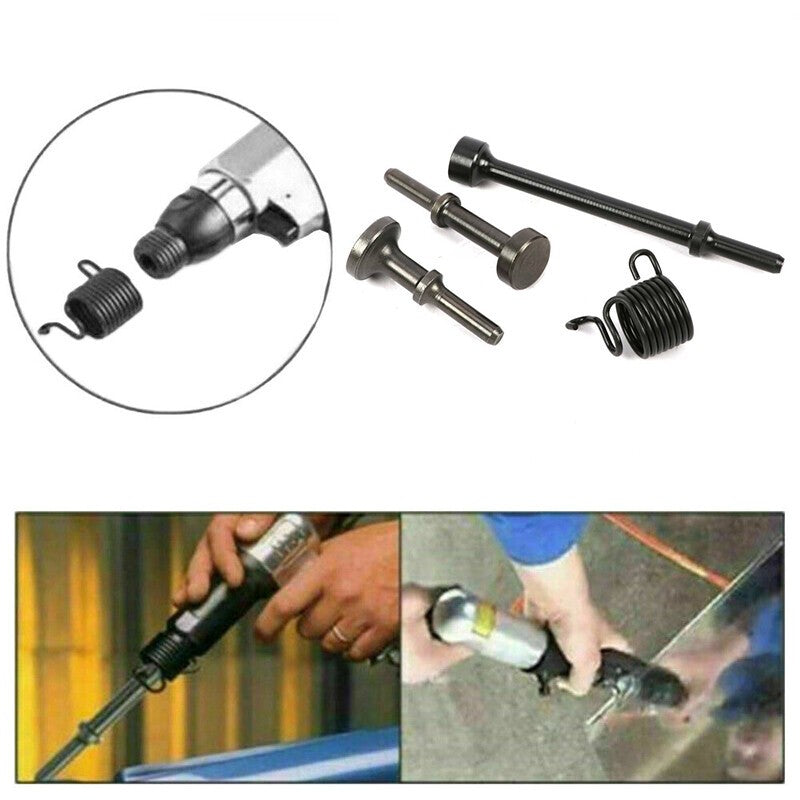 4Pcs Smoothing Pneumatic Air Hammer Bits Air Chisel Bits Tool Set with Spring~