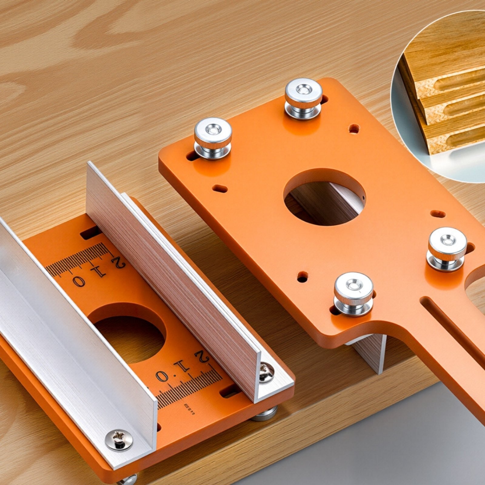 2-in-1 Grooving Guide Sturdy Construction Slotting Jig