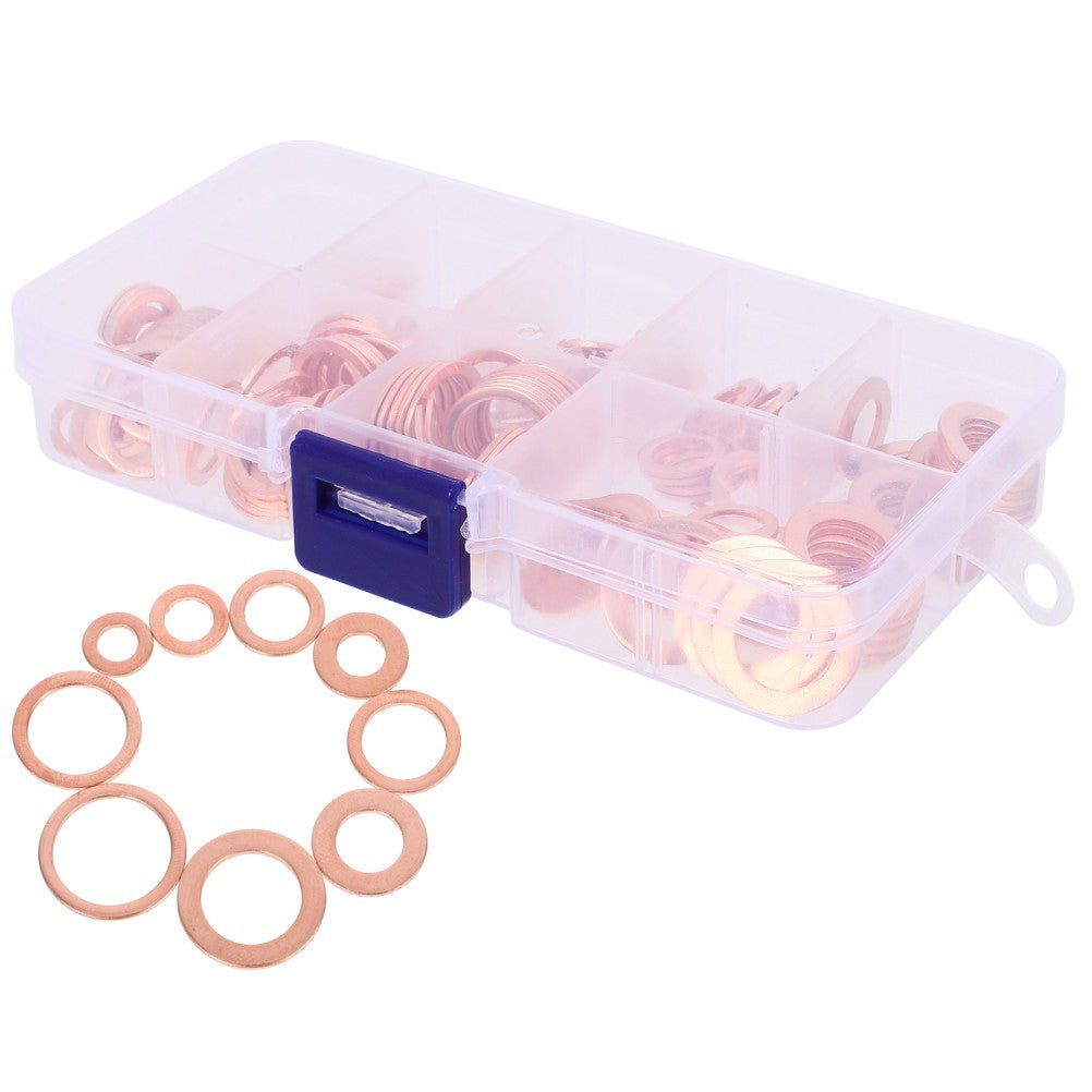 200*Oil Drain Plug Washer Copper Crush Assortment Flat Sealing Gaskets