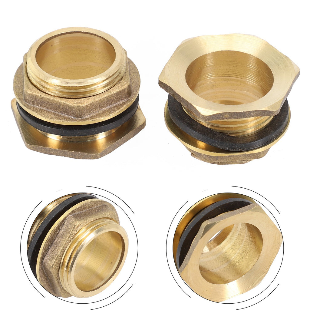 2x Water Butt Water And Connector Brass Bib Tap With Click Lock Fitting