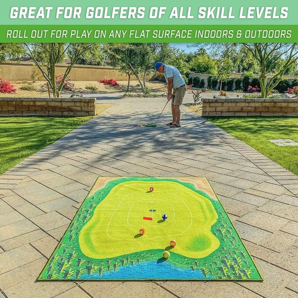 1set Chip Stick Golf Game Mat with 16 Grip Golf Balls and 1 Chipping Mats