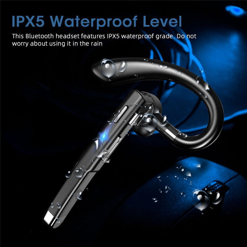 Wireless Trucker Headset Bluetooth 6.1 Earpiece Dual Mic Noise Cancelling Earbud