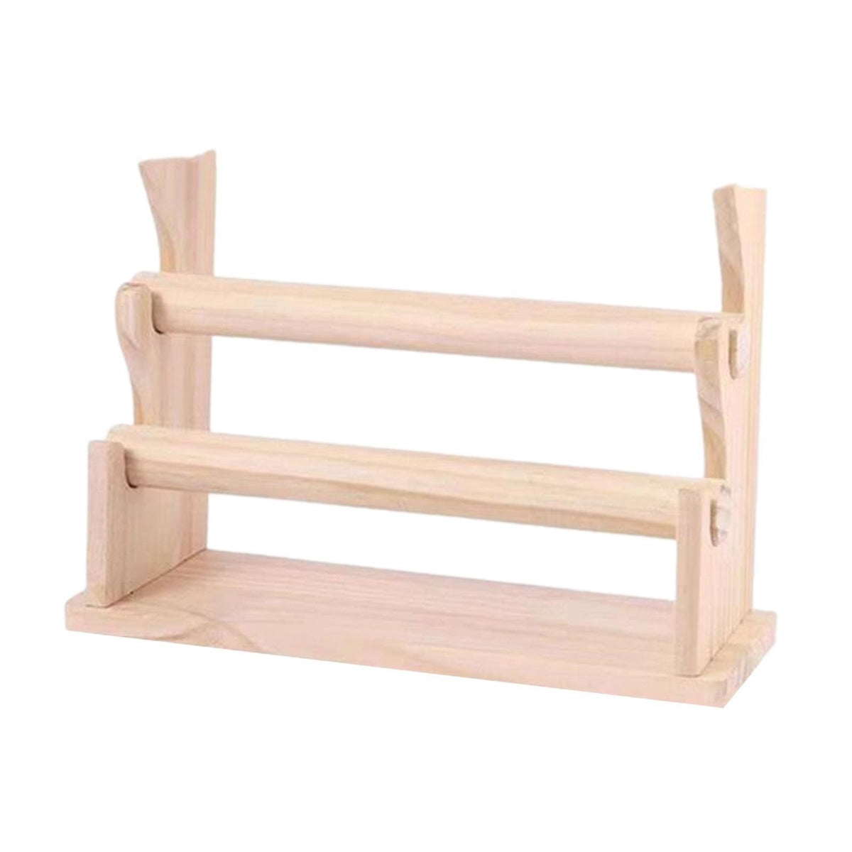 Wooden Jewelry Display Stand Hair Tie Bangle Bracelet Storage Organizer Holder