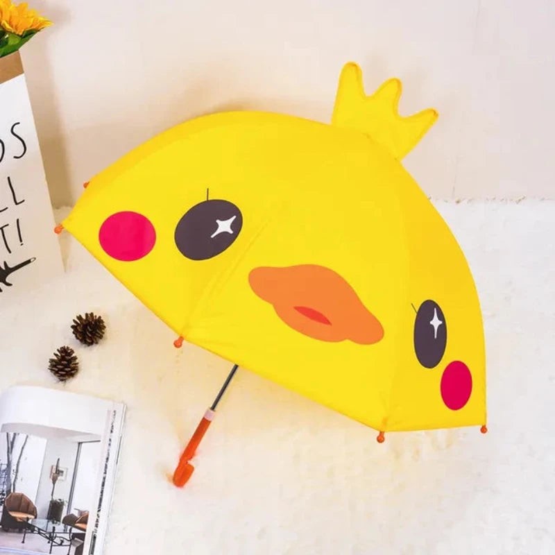 Cute Cartoon Children Umbrella Long Handled 3D Ear Modeling For Boys And Girls U