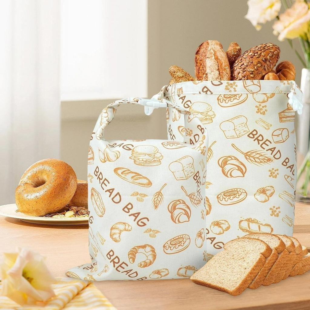 Beeswax Reusable Food Storage Bag Fresh Keeping Bread Pouch 42*33cm Kitchen Use