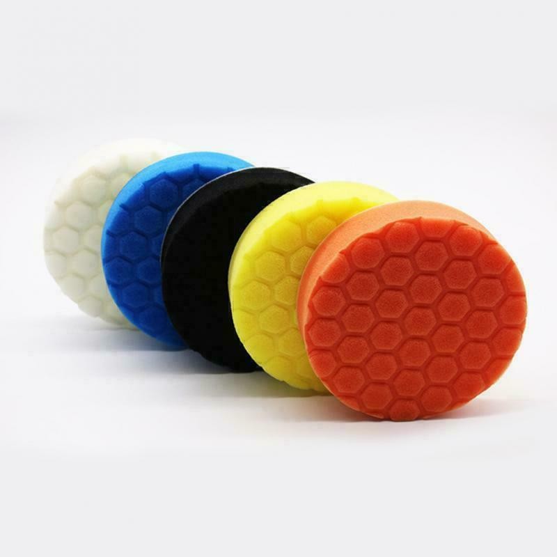5PCS 7 Inch Polishing Buffing Pads Car Buffer Sponge Waxing Pad Set UK