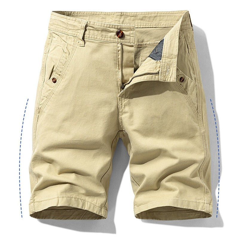 Men Stretch Chino Shorts Cotton Summer Half Pant Casual Cargo Combat Golf Shorts