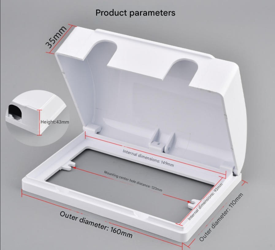 Double Socket Protector Electric Plug Cover Baby Child Safety Box Waterproof