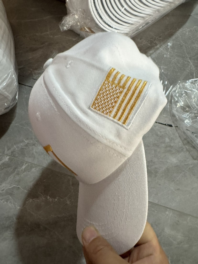 47 Hat Charlie Kirk Gold Embroidered Low Profile Adjustable Hat Republican Cap