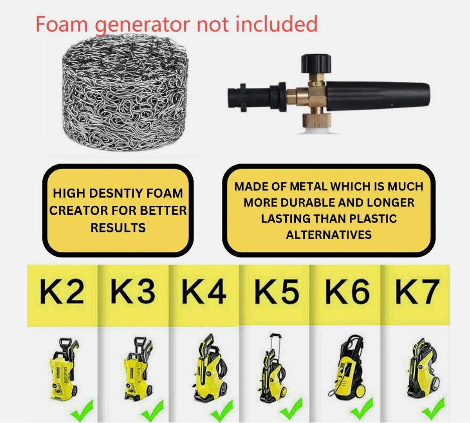 🔥Karcher Snow Foam Lance Gun K2-K7 Cannon Car Pressure Washer Washing Bottle