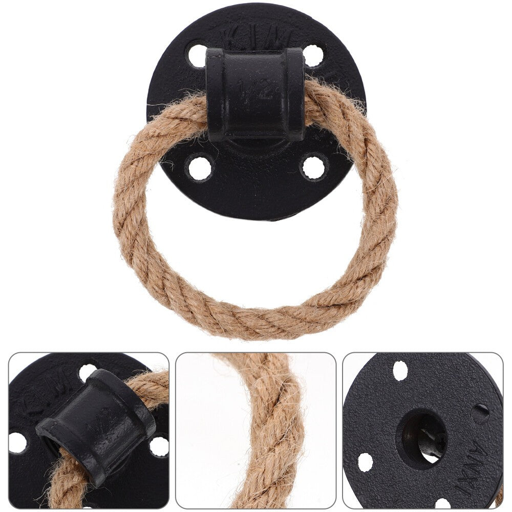 Rope Pull Handle Ring Handles Rustic Door Wall Mounted