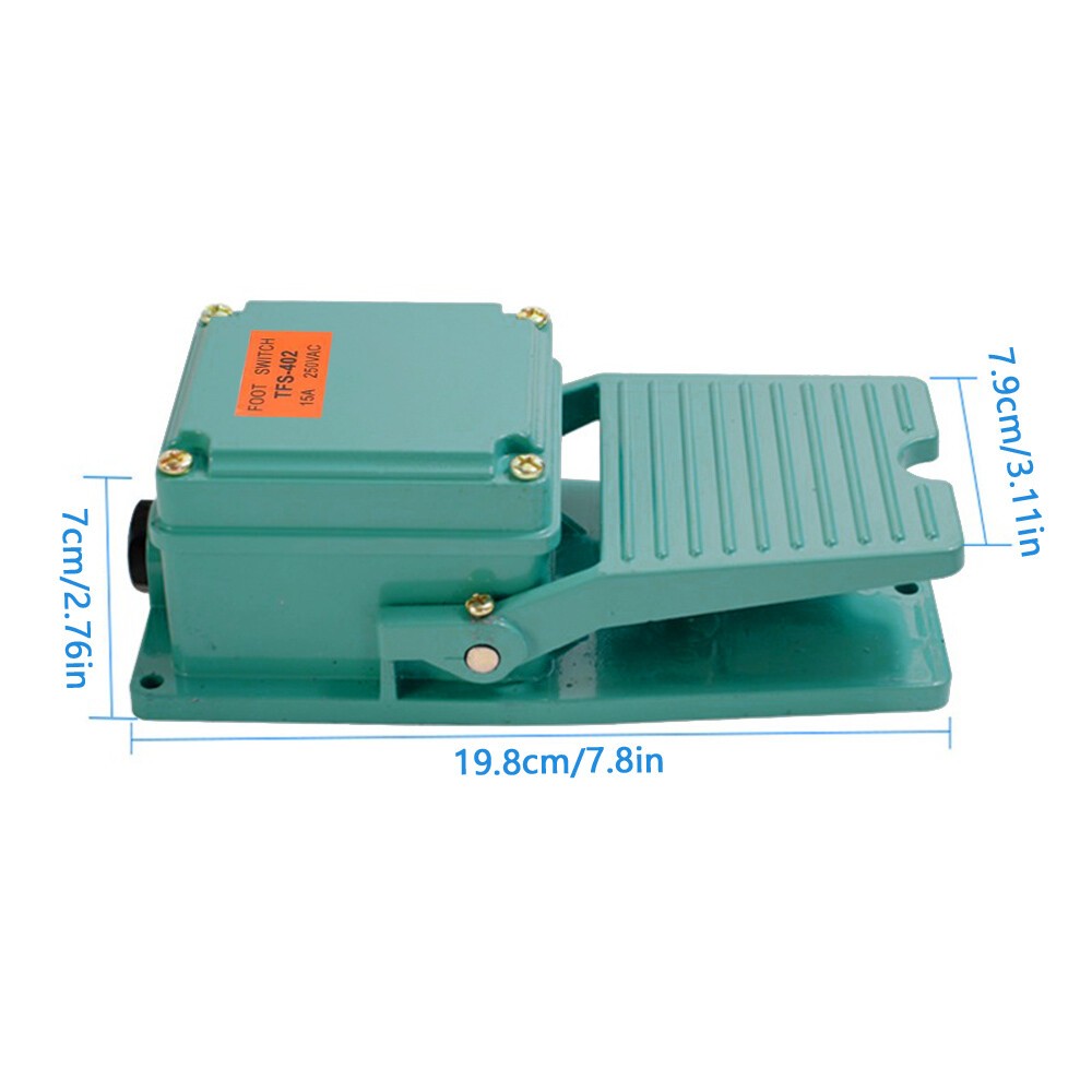 AC 250V 15A Durable Antislip Industrial Foot Operated Pedal Switch Footswitch UK