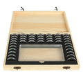 Wood Coins Storage Box Case Holder Set for Certified Coin w/ 40x Capsules