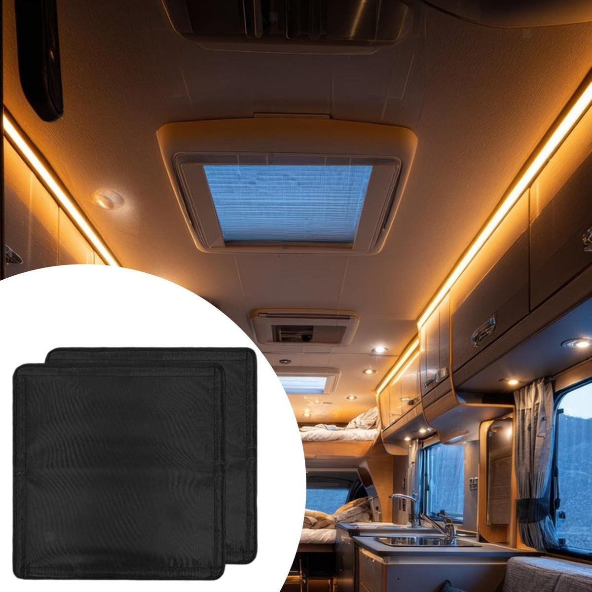 2x RV Skylight Vent Cover Camper Tailer Accessories Waterproof Sun Blackout