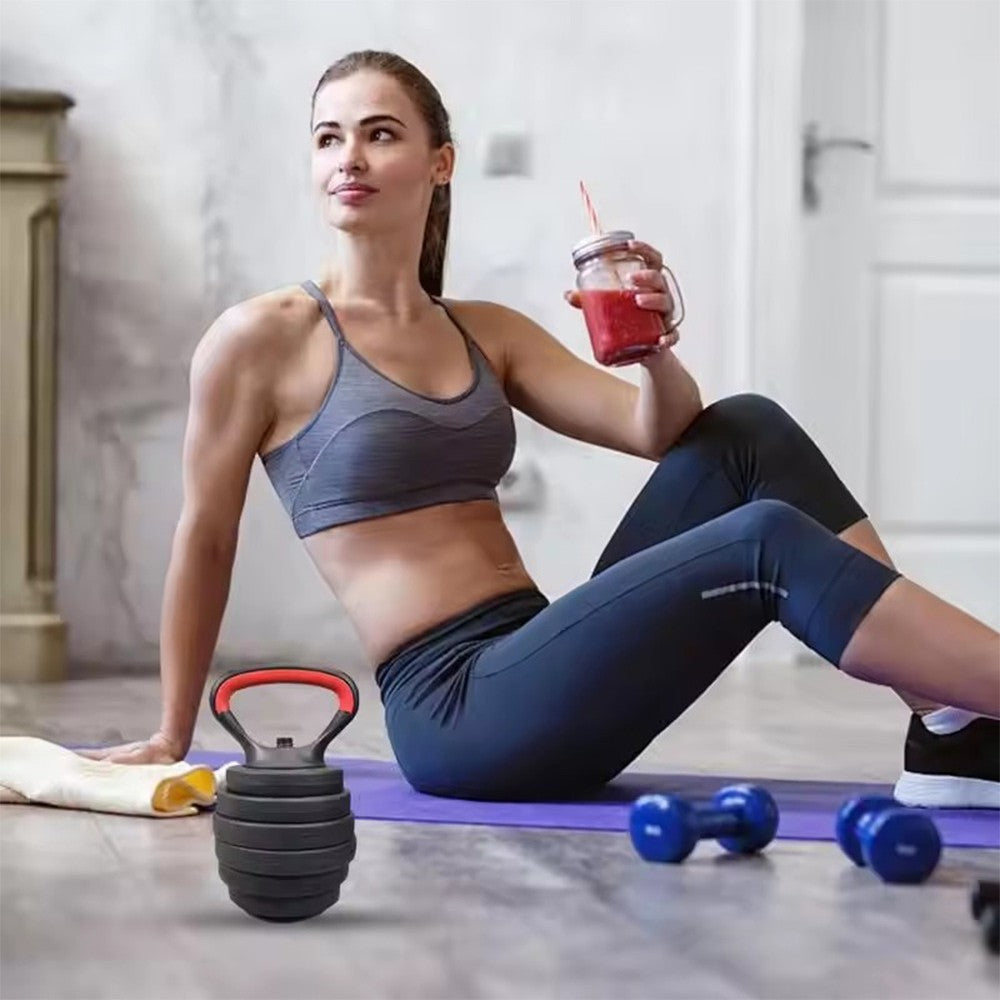 Kettlebell Converter Handle with Base, Adjustable Weight Non-Slip Dumbbell Grips