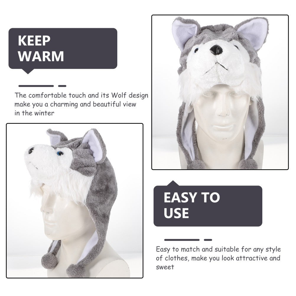 Winter Plush Strap Hat Thickened Ear Protective Furry Men Cap Warm