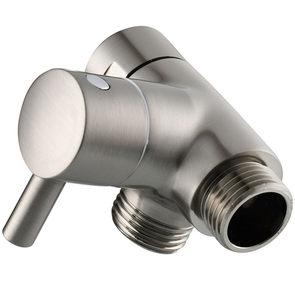 Shower Hose Splitter Bathroom Angle Valve 2 Way Chrome Shower Arm Diverter UK