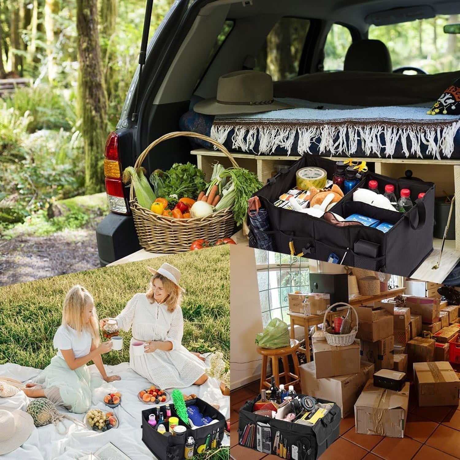 Foldable Car Boot Organiser Heavy Duty Storage Box Portable Vehicle Tidy