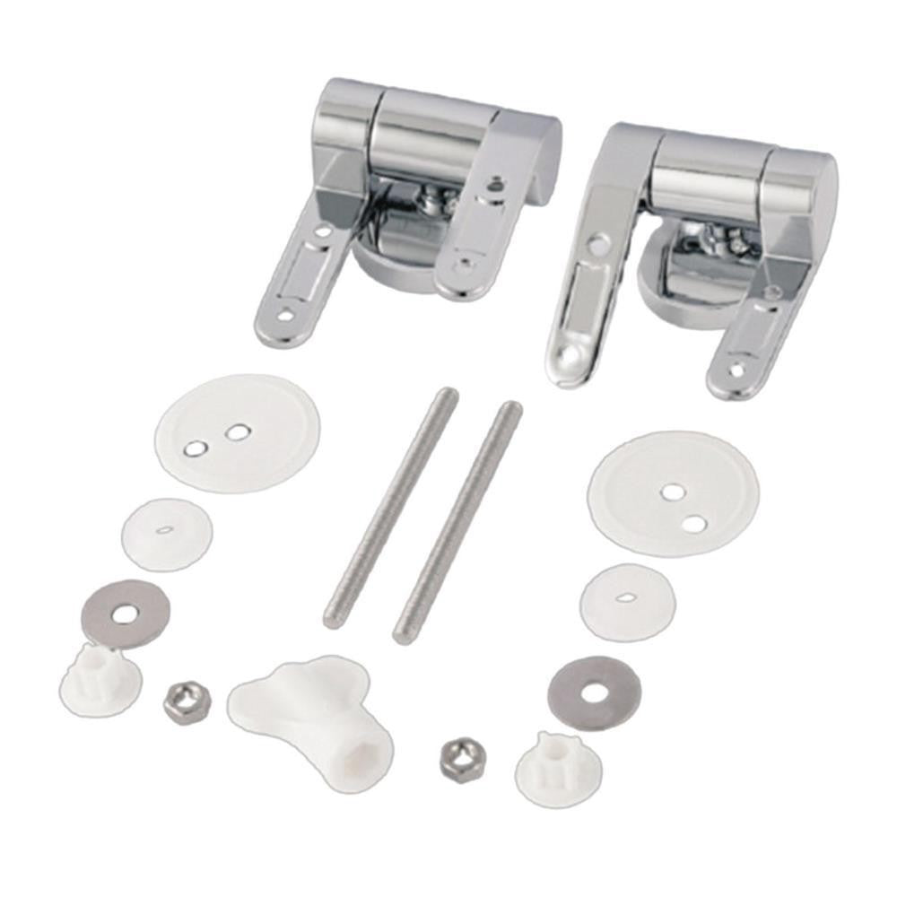 Chrome WC Toilet Seat Hinges Hinge Replacement Fittings Soft Close Hinge Set New