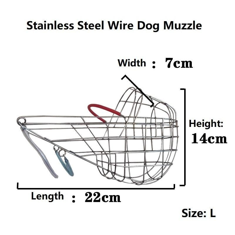 Metal Wire Basket Dog Muzzle Anti-Bite Chew Safety for Greyhound Dog Muzzles
