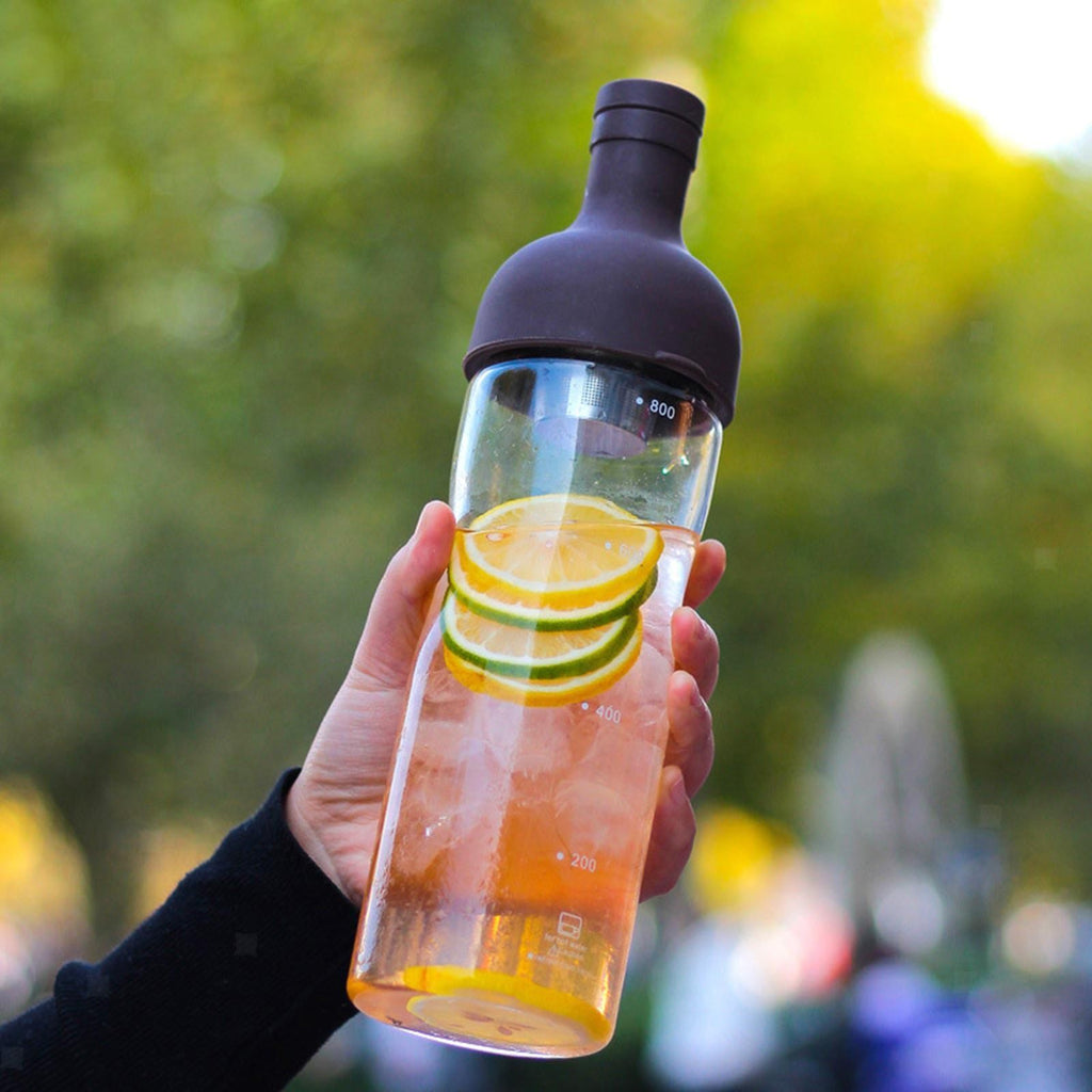 Glass Iced Tea Maker Bottle Airtight Cold Tea Brewing   Portable