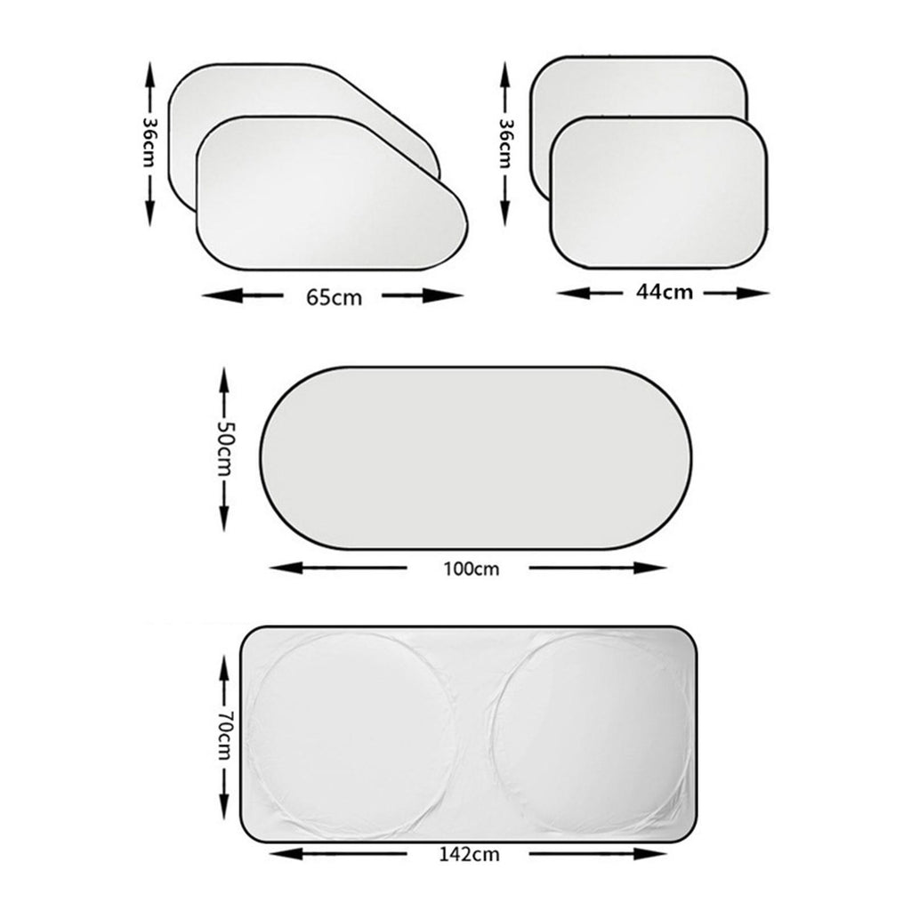 6Pcs Car Window Sun Shades Blackout Privacy Visors For Camping Travel