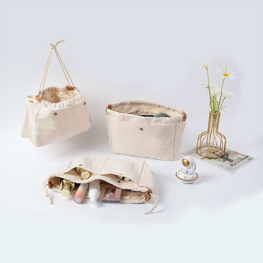 Canvas Bag Organizer Handbag Liner Lightweight Large Capacity Bag Insert Tote