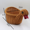 Vtg Wicker Collection Goose,Rabbit,Squirrel Baskets & Scarecrow