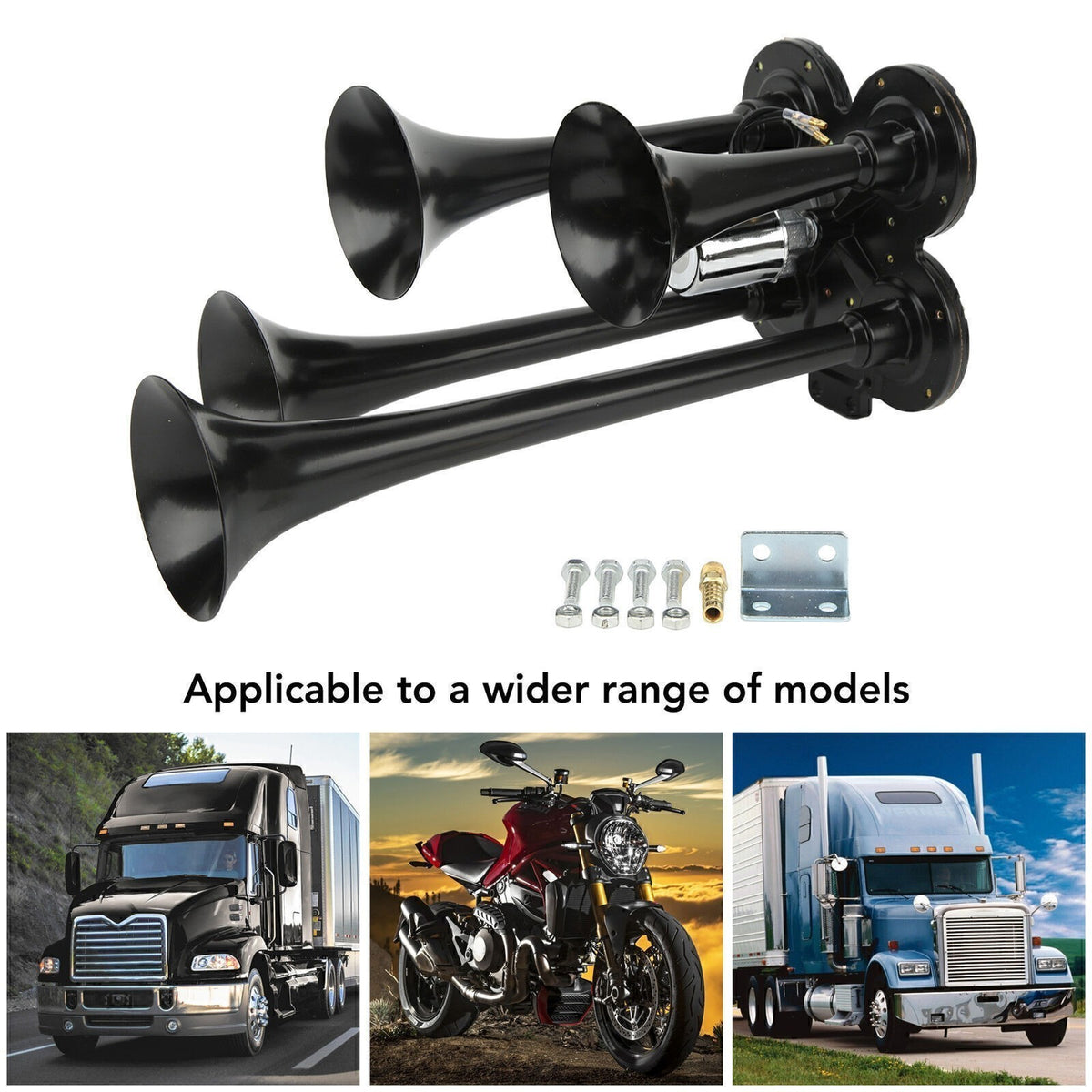 4 Trumpet Train horn kit Truck/UTV/ Impact Drill Train Horn 150DB
