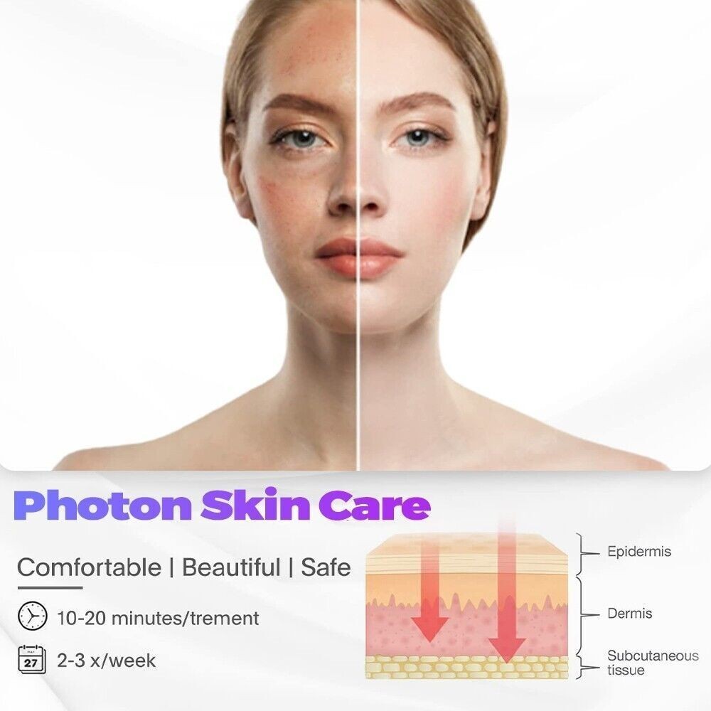 LED Therapy Photon Light PDT Rejuvenation 7 Colors Anti-aging Facial Beauty UK