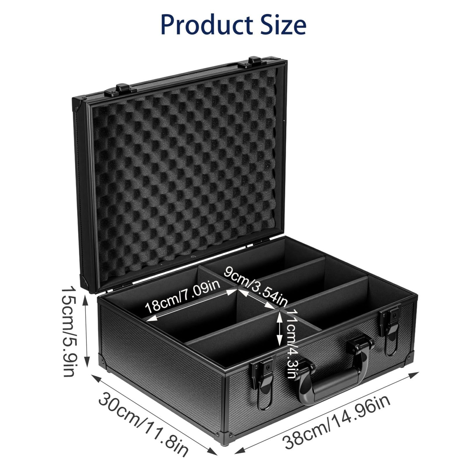 Graded Card Storage Box Portable Card Holder for Slabs Sports MTG Trading Cards