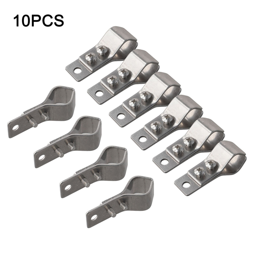 SS304 Stainless Steel Adjustable Clamps for Sunshade Net Installation 10pcs Set