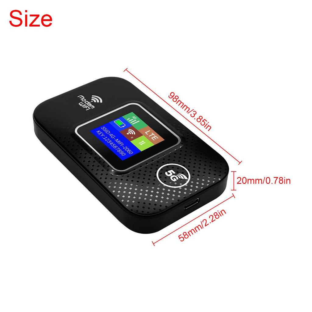Portable Unlocked 5G LTE Wireless WiFi Router Mobile Broadband LCD MIFI Hotspots
