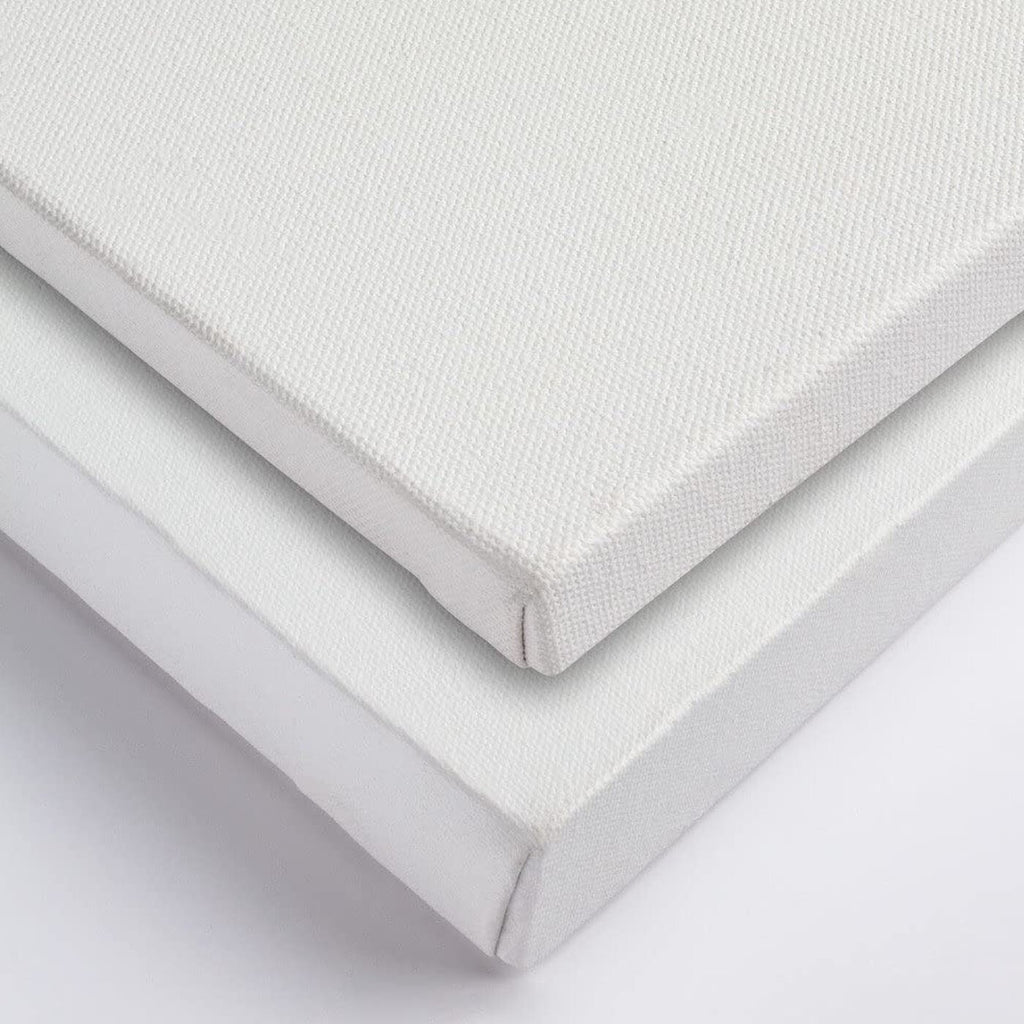 PACK OF 4 Blank Artist Canvas Art Board Plain Painting Stretched Framed 20x20CM
