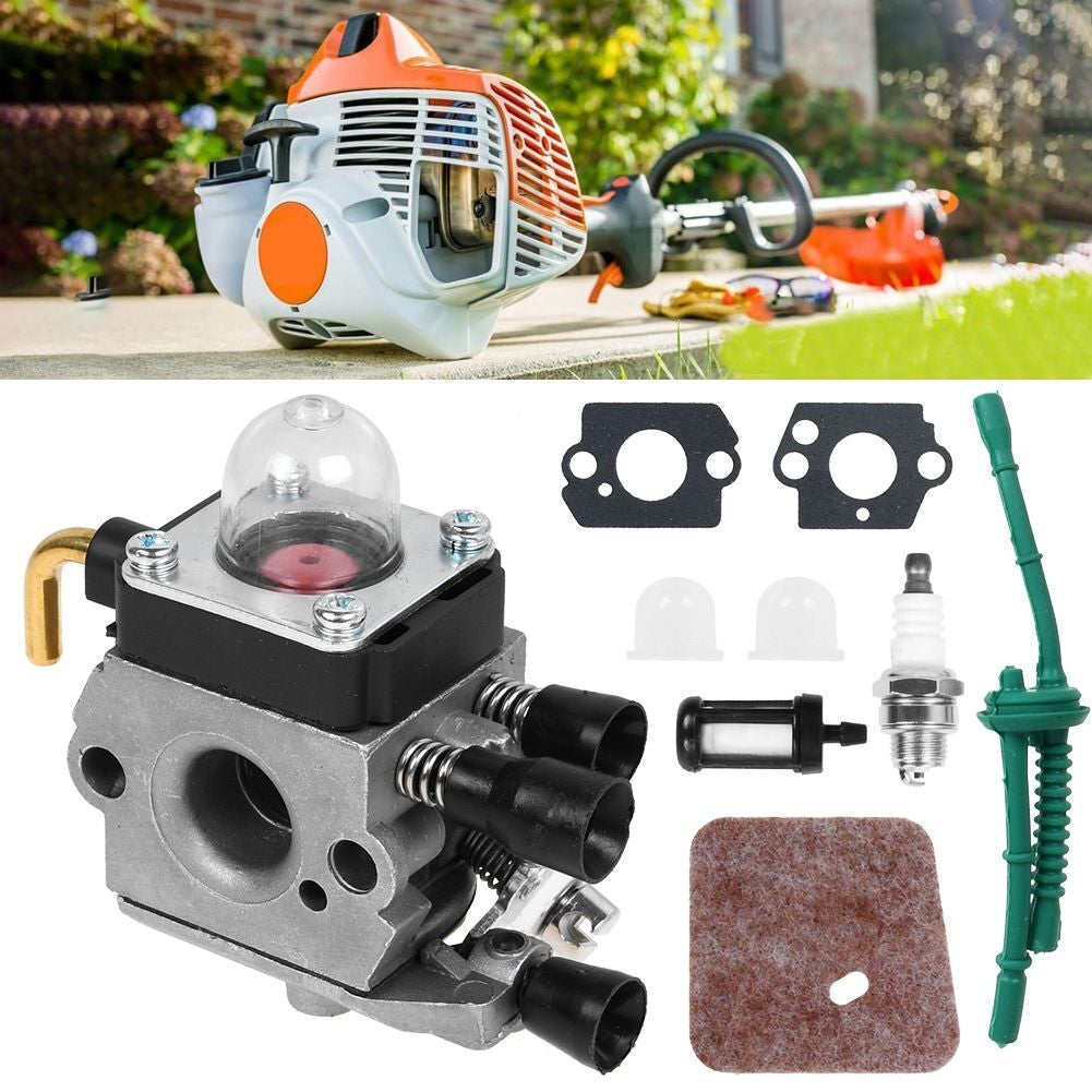 Carburetor For STIHL FS55 FS55R FS55RC KM55 HL45 KM55R FS38 w/ Fuel Line Kit