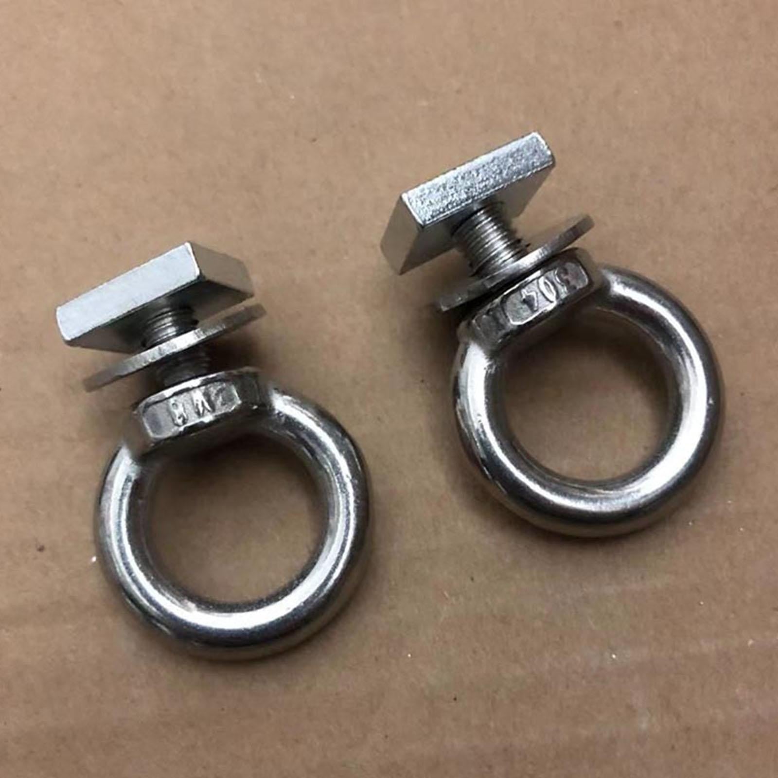 4x Heavy Duty Eye Bolt Tie Down Rings for Hold Bungee Cord Anchoring