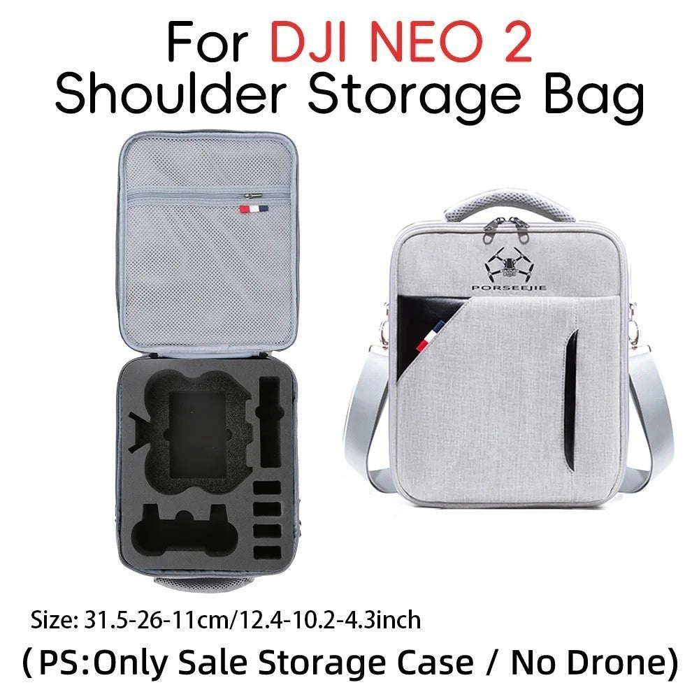 For DJI Neo 2 Drone RC-N3 Set Storage Shoulder Bag Portable Carrying Case Travel