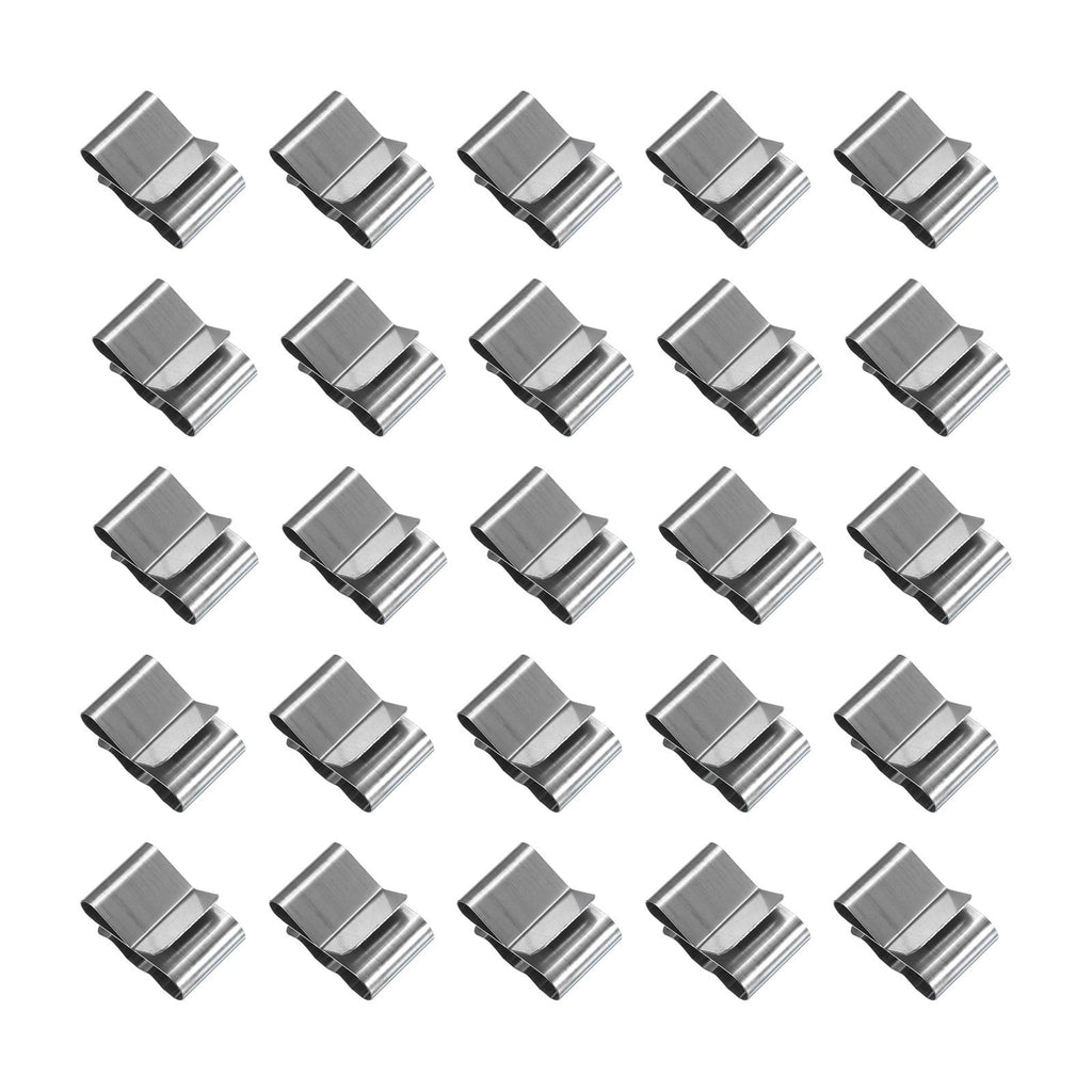 50pcs Trailer Frame Wire Clips 18.8mm Length Stainless Steel Cable Clamps