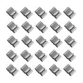 50pcs Trailer Frame Wire Clips 18.8mm Length Stainless Steel Cable Clamps