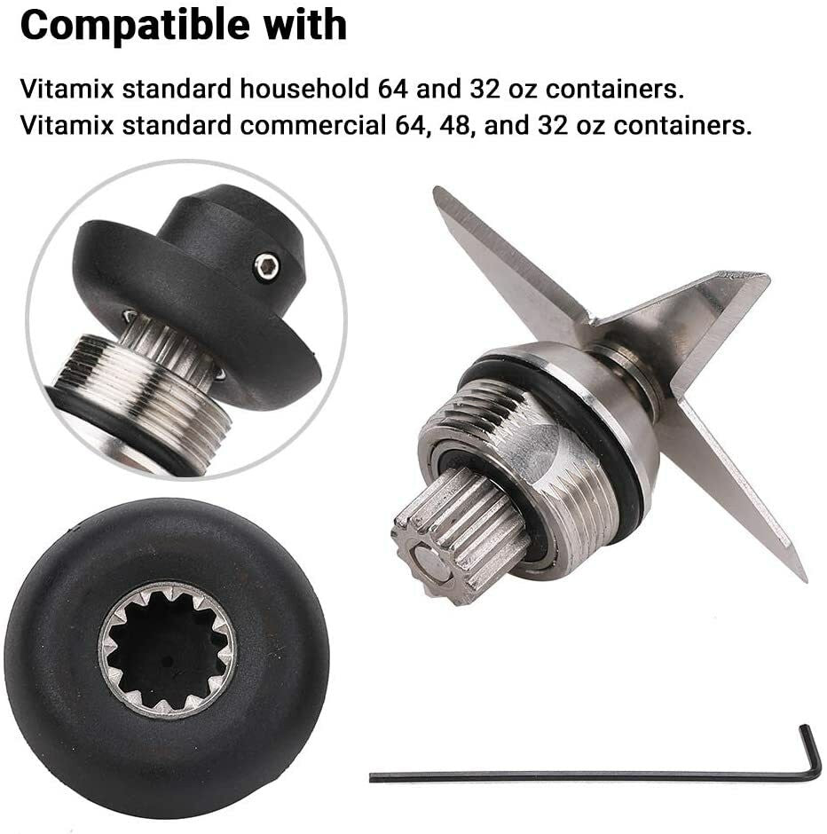 Wet Blade Assembly with Wrench & Drive Socket Kit for Vitamix 5200 Series Parts