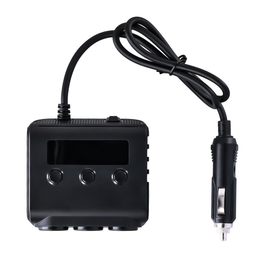 3 Way Cigarette Lighter Socket Splitter 12V 24V 4 USB Plug Multi Charger Adapter