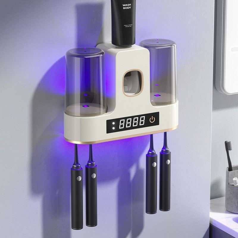 Toothbrush Holders for Bathrooms,Smart Toothbrush Holder Wall Mounted Organizer