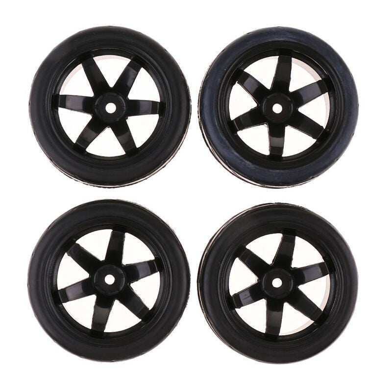 4Pcs 1/10 RC Racing On Road Car Truck Tyres Tires and Wheel Rim 703-6085